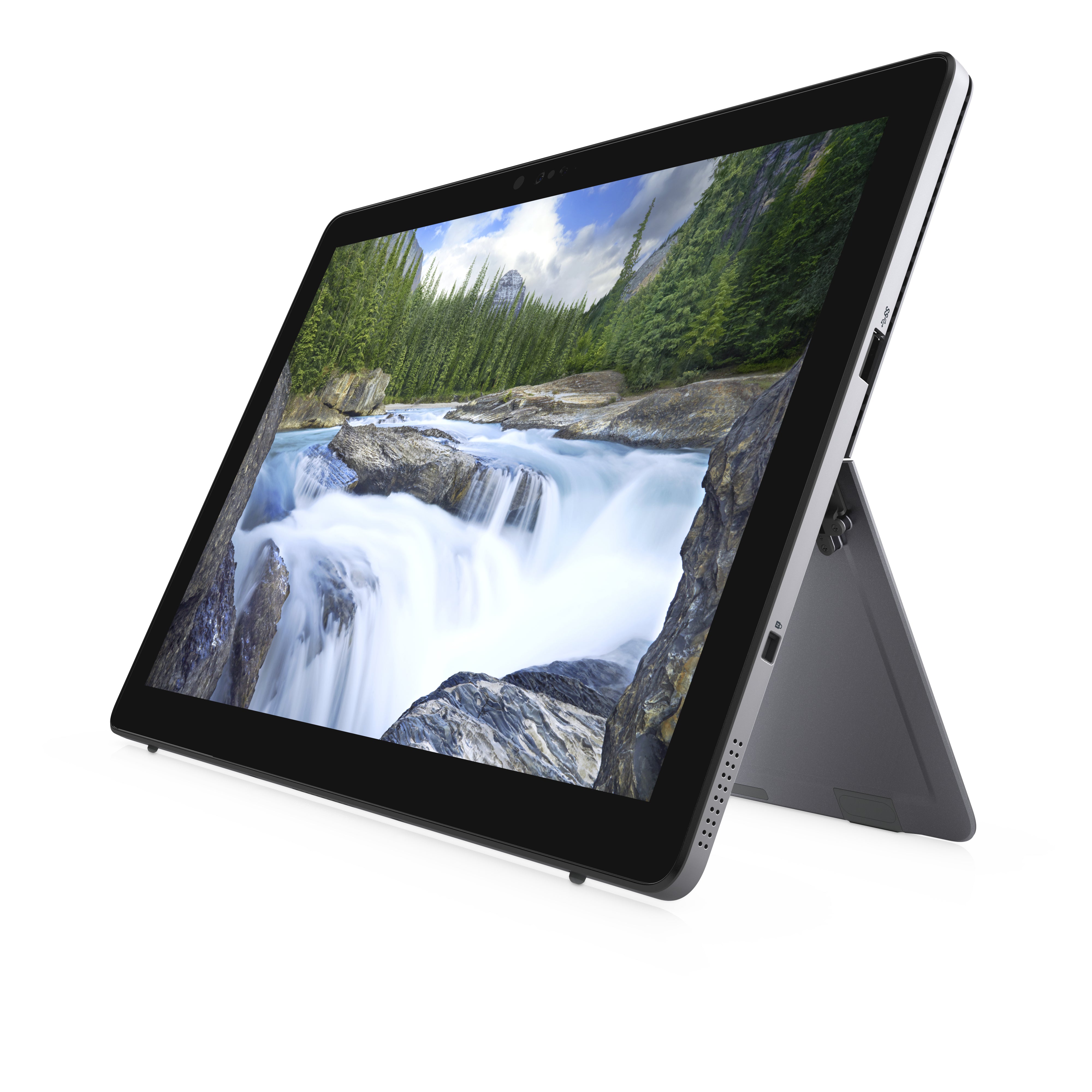 DELL Latitude 7200 in modalità tablet con supporto aperto, mostra la qualità del display e la versatilità d’uso. DELL Latitude 7200 in modalità tablet con supporto aperto, mostra la qualità del display e la versatilità d’uso.
